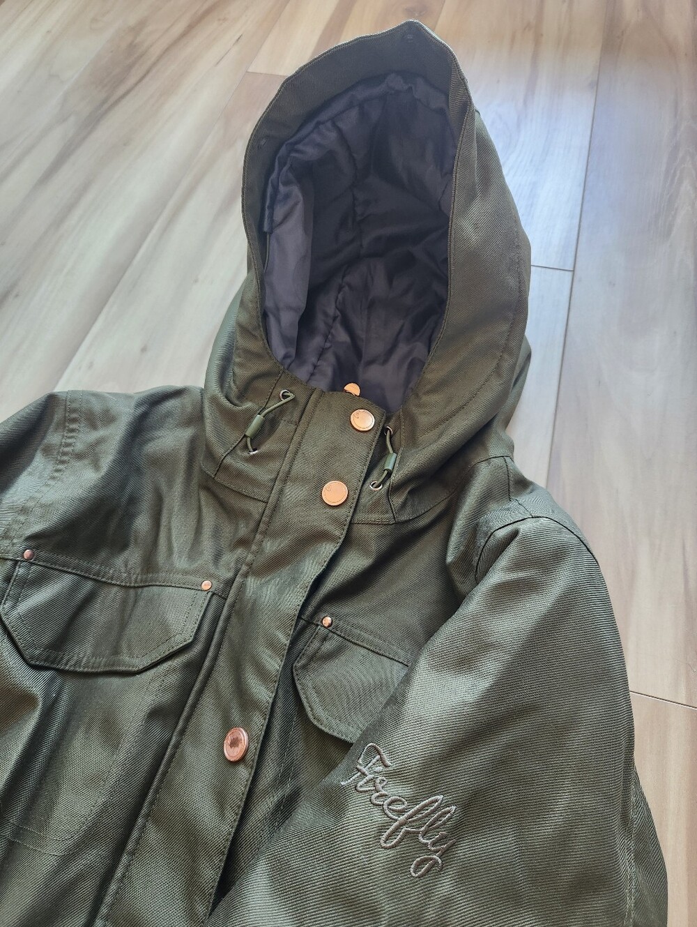 Firefly Utility Snowboard Jacket in Olive Green